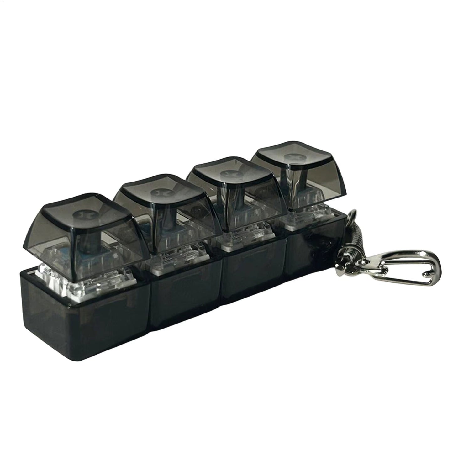 New Keyboard Keychain Fidget Toys Crystal Clicker Sensory Toy for Stress Relief Keyboard Keychain Fidget Gadget for Adults Child